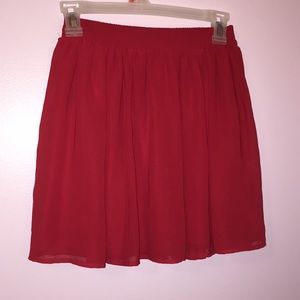 Forever 21 red skater skirt